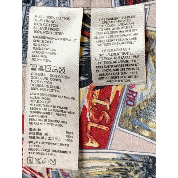 Tommy Bahama Jackman Mens Black Coated Denim Trucker Jacket XL - Picture 10 of 16